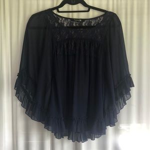 FOREVER 21 flowy see-through shirt/blouse